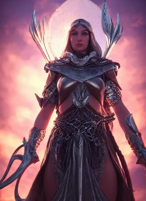 Image similar to athena ultra detailed fantasy, elden ring, realistic, dnd character portrait, full body, dnd, rpg, lotr game design fanart by concept art, behance hd, artstation, deviantart, global illumination radiating a glowing aura global illumination ray tracing hdr render in unreal engine 5