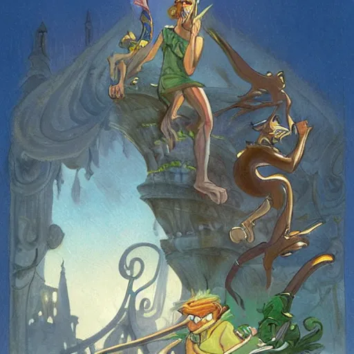 Prompt: concept art by don bluth