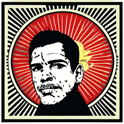 Image similar to dave - segura by shepard fairey, sticker - svg