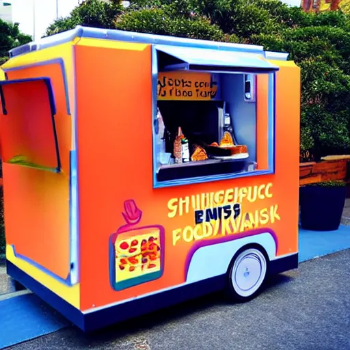 Prompt: futuristic food truck
