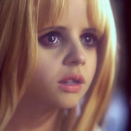 Prompt: Sarah Michelle gellar as daphne from Scrooby Doo movie tv still, photo, hyper realism, ultra detailed,