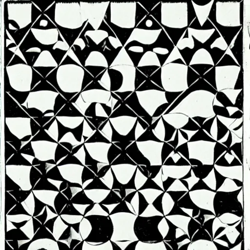 Image similar to a pattern made out of dices, black and white, woodcut, beardsley, aubrey, crepax, guido, moholy - nagy, laszlo