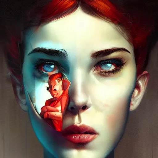 Image similar to lofi portrait pixar style by Lita Cabellut and Stanley Artgerm and Tom Bagshaw