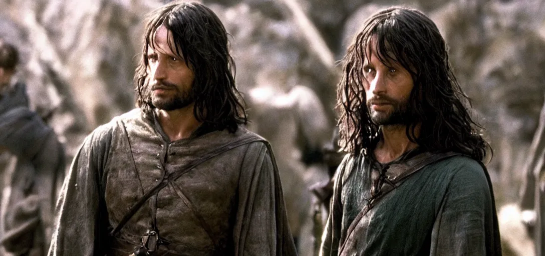 Image similar to still of felicity jones as aragorn in the lord of the rings ( 2 0 0 1 )