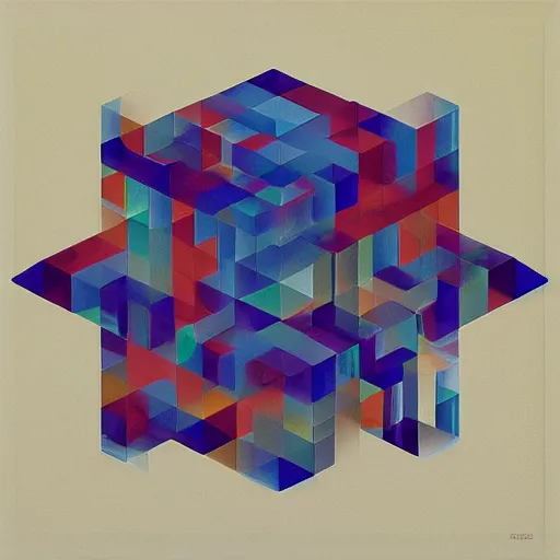 Image similar to geometric square by shusei nagaoka, david rudnick, airbrush on canvas, symmetry