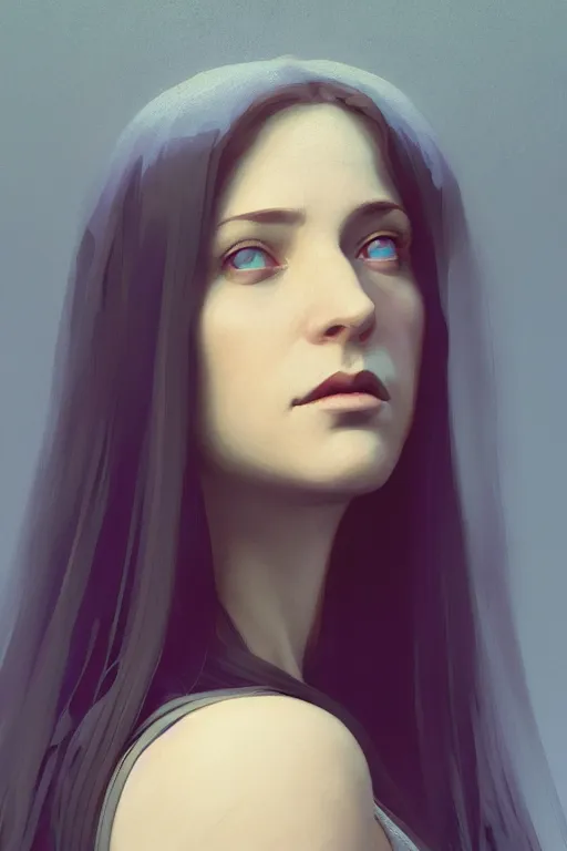 Image similar to beautiful portrait of a woman, negative no not mona lisa pose, gta v, stephen bliss, unreal engine, fantasy art by greg rutkowski, loish, rhads, ferdinand knab, makoto shinkai and lois van baarle, ilya kuvshinov, rossdraws, tom bagshaw, global illumination, radiant light, detailed and intricate environment