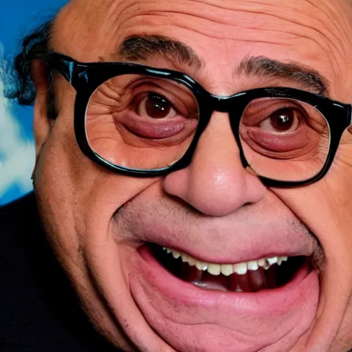 Image similar to danny devito with skin made out of a dorito