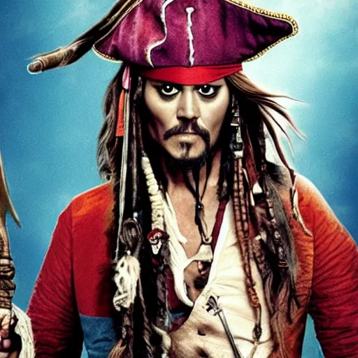 Image similar to Jim Carrey as Jack Sparrow