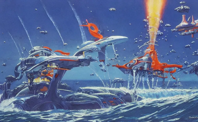 Prompt: subnautica by Robert McCall