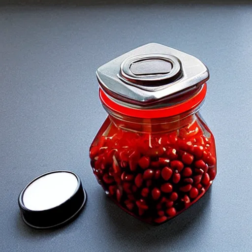 Image similar to a jar with a hexagonal screw - on lid