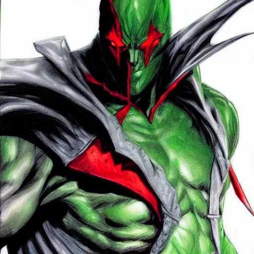 Image similar to spawn character design in the style of gabriele dell'otto