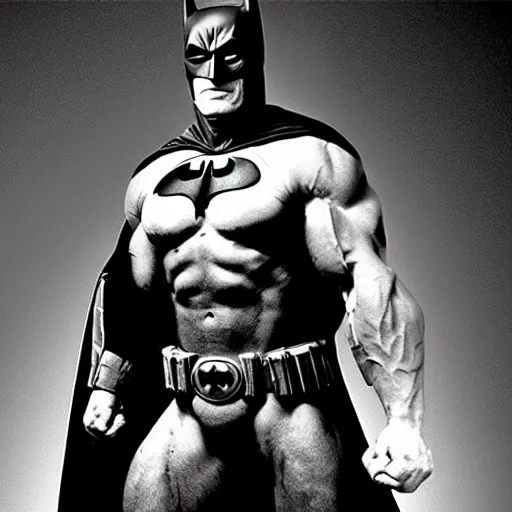 Image similar to Arnold Schwarzenegger as batman