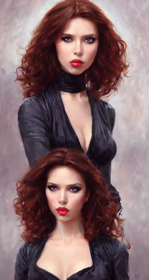 Image similar to black widow by Konstantin Razumov