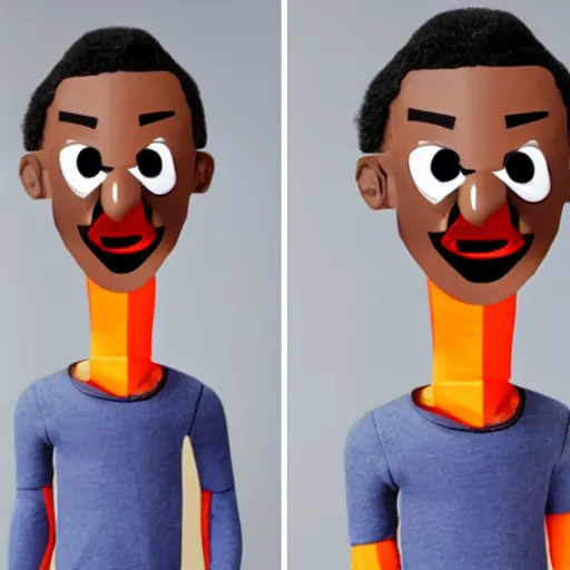 Image similar to mkbhd as rubber puppet