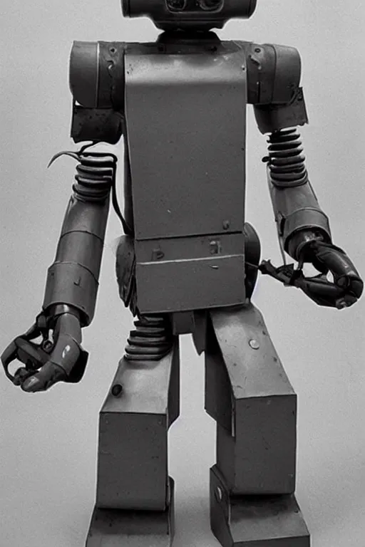 Image similar to soviet military robot scary retro - futuristic