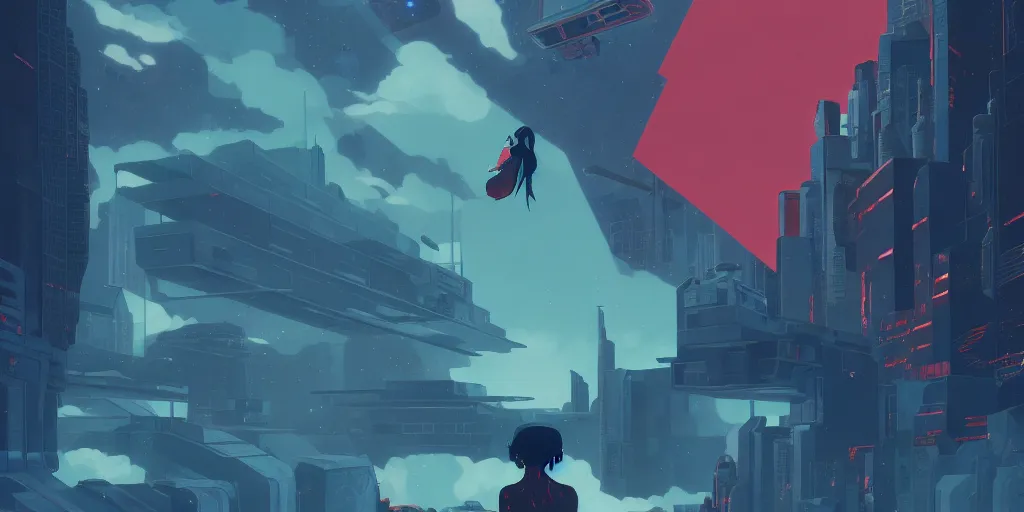Image similar to sci - fi, matte gouache illustration, gigantic cat speaking to floating women in the air, cubes of ice around, a lot of tears, people crying, ominous, style by moebius and satoshi kon, epic anime composition, full - shot, 8 k