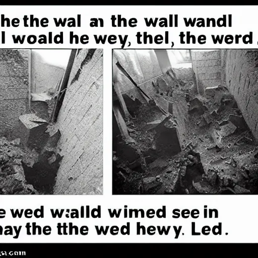 Image similar to and the wall came down all the way to hell never saw them when they standing never saw them when they fell