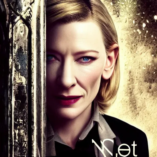 Image similar to cate blanchett , neo gothic, movie poster,