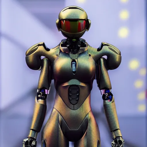 Prompt: Robot Suit, Samus Aran, High Detail, Render, Photorealistic, Sapphire Nitro RX 580, Metroid