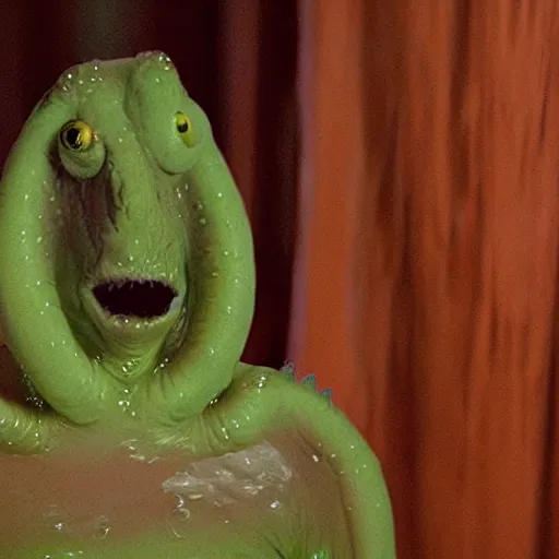 Prompt: the slimy creature from twin peaks season 4