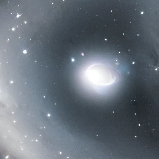 Image similar to a deep space photograph taken by hubble of a black hole swallowing a star