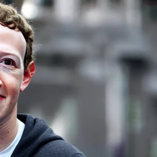 Image similar to mark Zuckerberg as a human