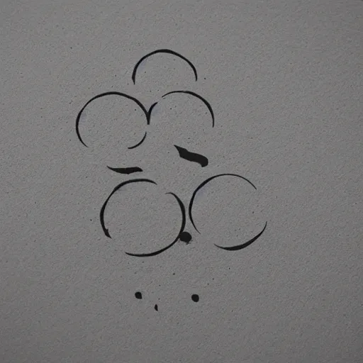 Prompt: a modern graphic design logo of a dumpling, minimal, ink stamp on paper
