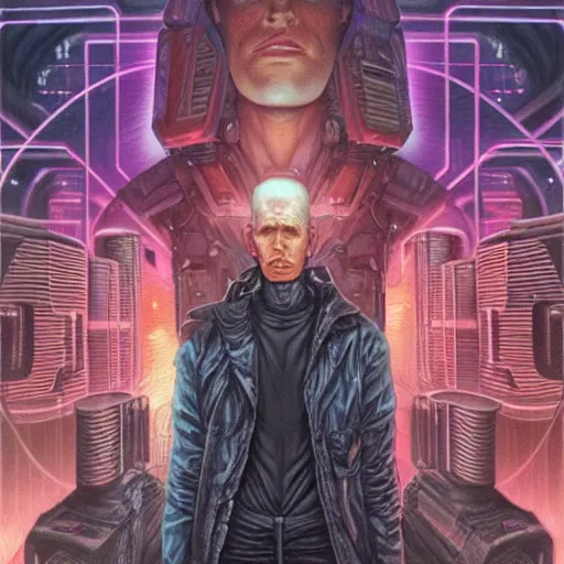 Image similar to neuromancer, painted by magali villeneuve