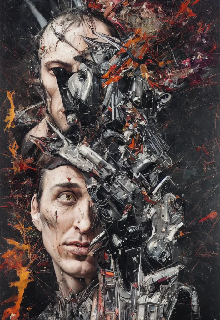 Prompt: portrait of Batman, saint roch oil painting Sandro Boticelli ,8k,by tristan eaton,Stanley Artgermm,Tom Bagshaw,Greg Rutkowski,Carne Griffiths, Ayami Kojima, Beksinski, Giger,trending on DeviantArt,face enhance,hyper detailed,minimalist,cybernetic, android, blade runner,full of colour