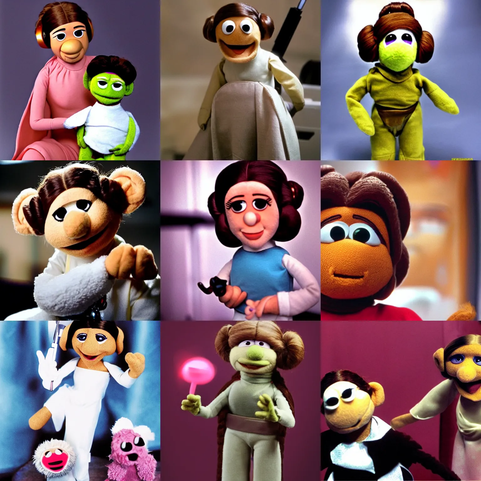 Prompt: princess leia as a muppet