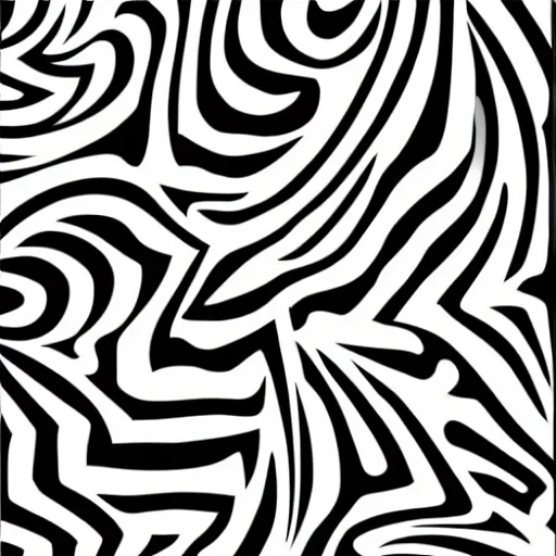 Image similar to a tribal vector of abstract shapes, black and white