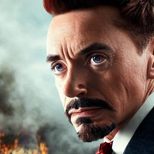 Image similar to Iron Man in Peaky Blinders very detailed 4K quality super realistic