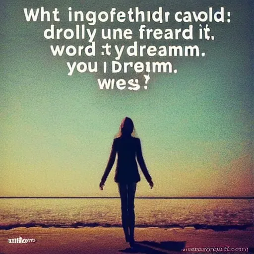 Image similar to “ what if everything around you isn't quite as it seems? what if all the world you used to know is an elaborate dream? ”