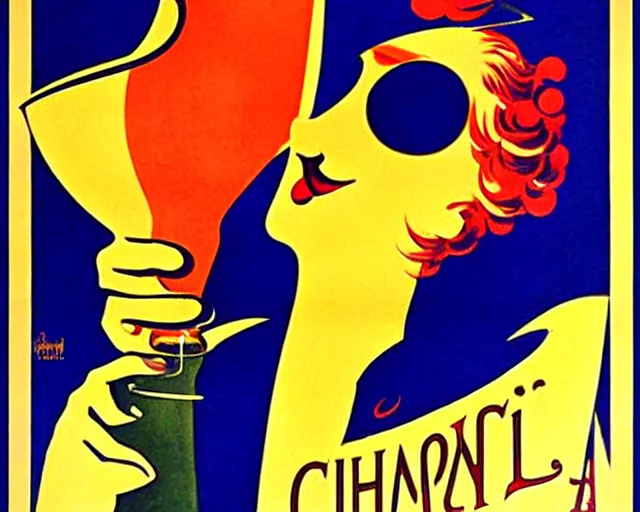 Image similar to vintage poster pur champagne. art nouveau, french, realistic, cheerful, art work by leonetto cappiello