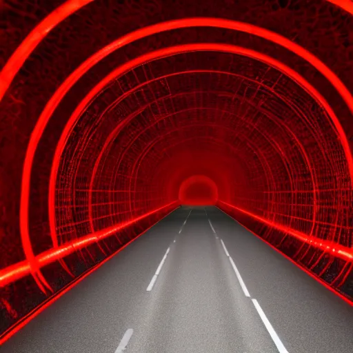 Prompt: we are inside tunnel of large artery tube with cell wall, small light yellow cholesterol cells clump on tunnel wall causing blockage, show also red corpuscles, emphasize flashing red warning lights background, haze, red shift, ultra high detail, realistic render, cinematic, octane render