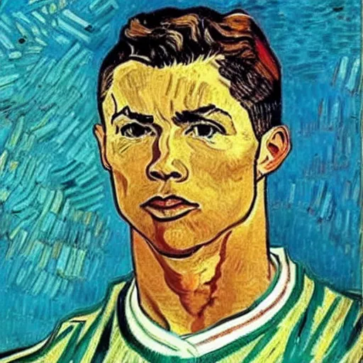 Image similar to cristiano ronaldo by van gogh,