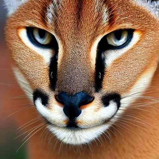 Image similar to high quality closeup shot of a caracal