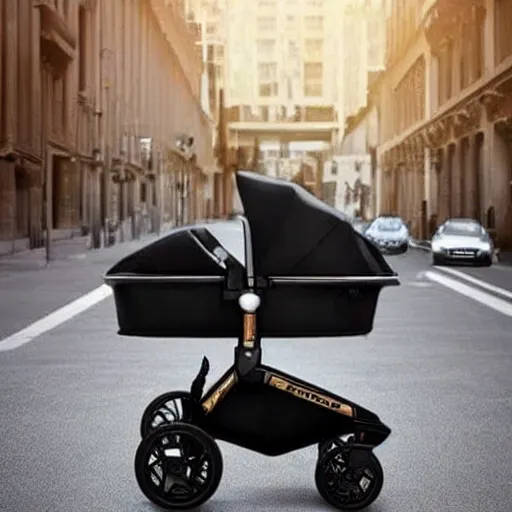 Image similar to A stroller designed by Lamborghini, top post of all time on /r/Design subreddit