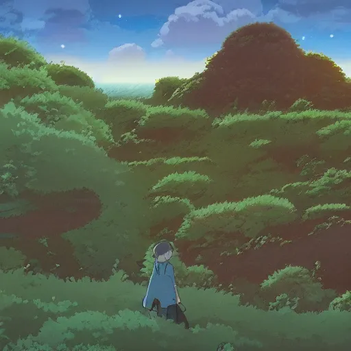 Image similar to landscape of the eternal rest, in the style of studio ghibli, award - winning, 4 k