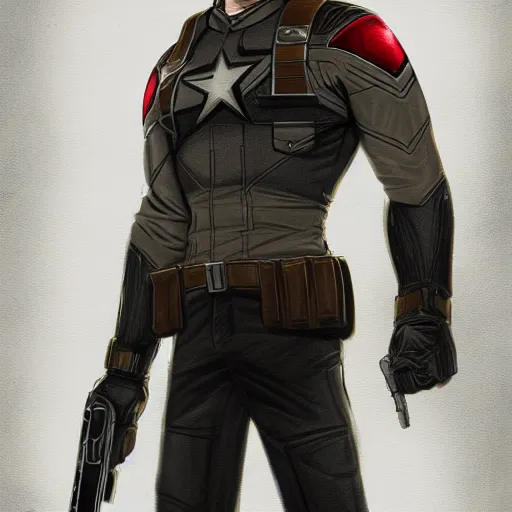 Image similar to winter soldier steve rogers, digital painting, ultra detailed, artstation