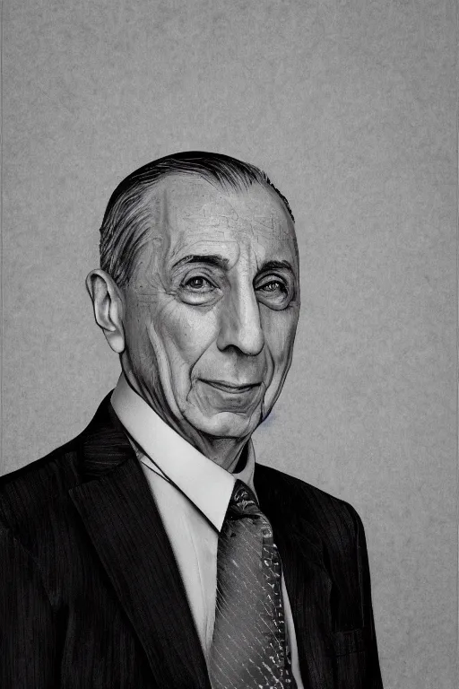 Image similar to marcelo rebelo sousa president of portugal portrait, realistic, 4 k, photo realism, black and white, perfect face