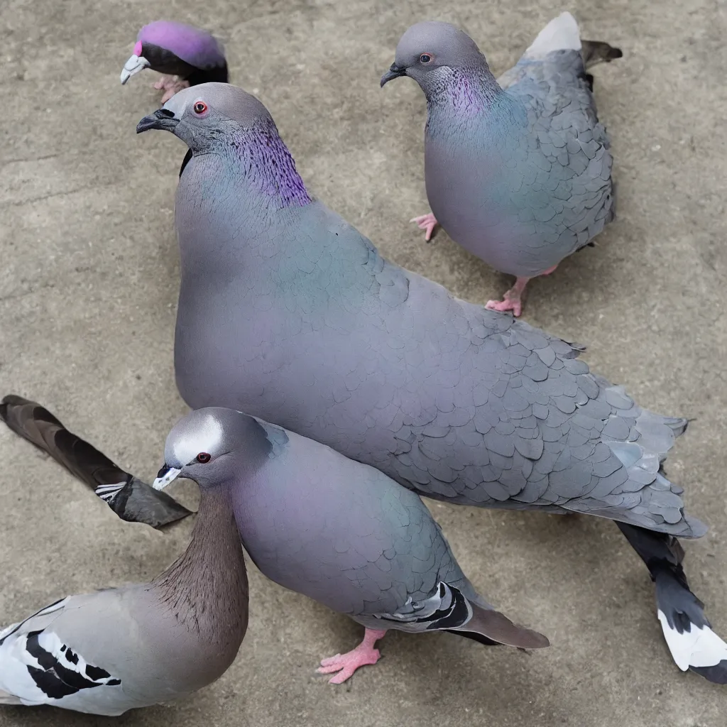 Image similar to a photo of a pigeon businessman