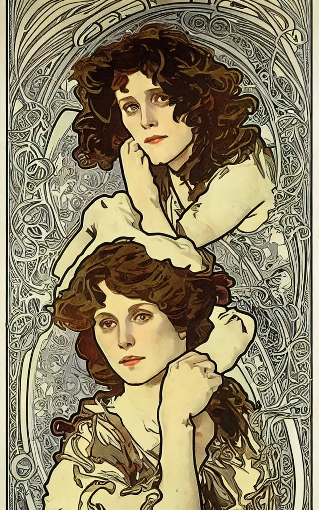 Image similar to Ellen Ripley by Alphonse Mucha