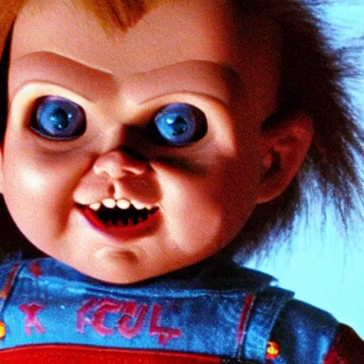 Image similar to real chucky the killer doll caught on film, photograph