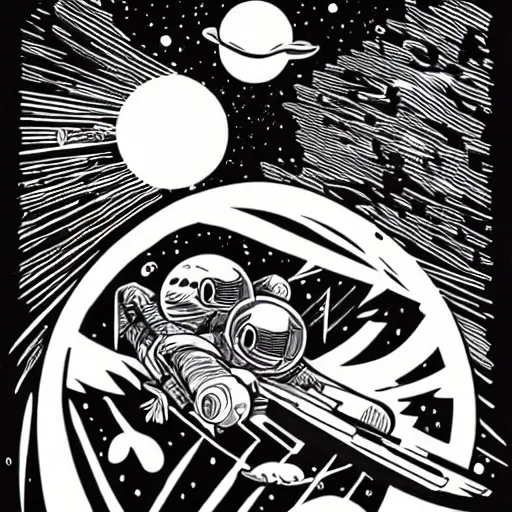 Image similar to mcbess style interstellar war