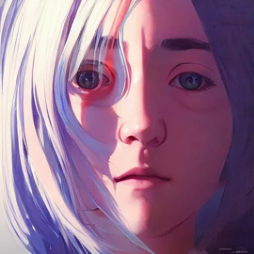 Image similar to saoirse ronan as a manga girl, portrait, realistic shaded perfect face, fine details. anime. realistic shaded lighting poster by ilya kuvshinov katsuhiro otomo ghost - in - the - shell, magali villeneuve, artgerm, jeremy lipkin and michael garmash and rob rey