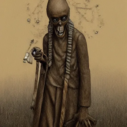 Prompt: papa legba, by john kenn mortensen, horror, dark, digital art, realistic painting, very detailed, character design, trending on artstation