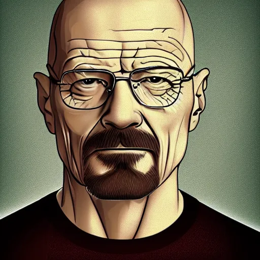 Prompt: Walter White , accurate anatomy, highly detailed, digital art, centered, portrait