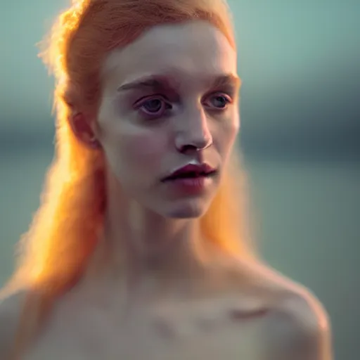 Image similar to photographic portrait of a stunningly beautiful english renaissance female in soft dreamy light at sunset, soft focus, contemporary fashion shoot, in a denis villeneuve and tim burton movie, by edward robert hughes, annie leibovitz and steve mccurry, david lazar, jimmy nelsson, extremely detailed, breathtaking, hyperrealistic, perfect face, octane render