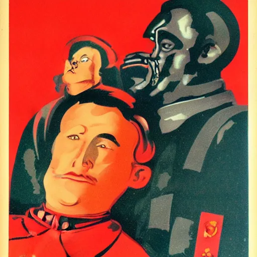 Prompt: soviet propaganda poster about NFTs